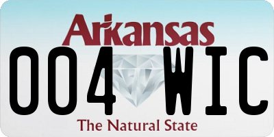 AR license plate 004WIC
