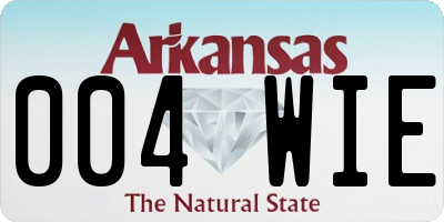 AR license plate 004WIE