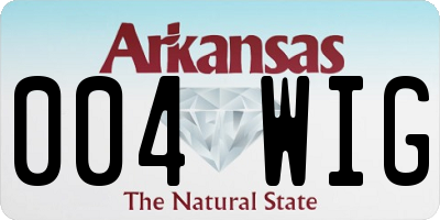 AR license plate 004WIG