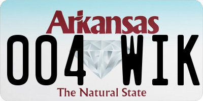 AR license plate 004WIK
