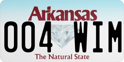 AR license plate 004WIM