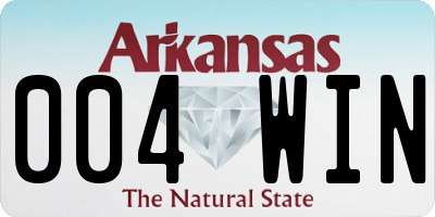 AR license plate 004WIN