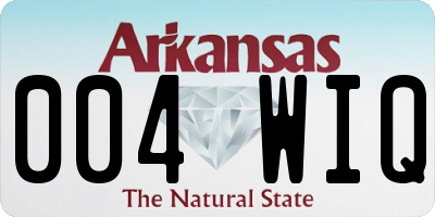 AR license plate 004WIQ