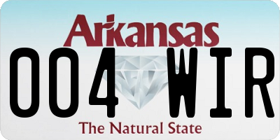AR license plate 004WIR