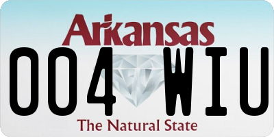 AR license plate 004WIU