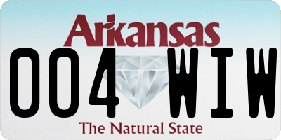 AR license plate 004WIW