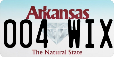 AR license plate 004WIX