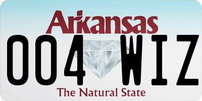 AR license plate 004WIZ