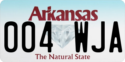 AR license plate 004WJA
