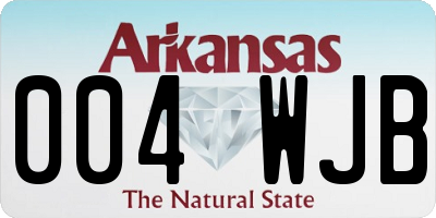 AR license plate 004WJB