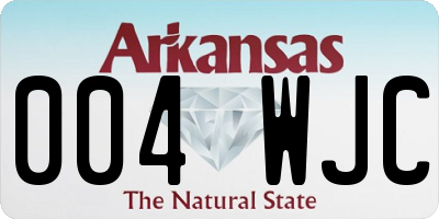 AR license plate 004WJC