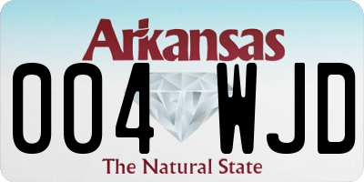 AR license plate 004WJD