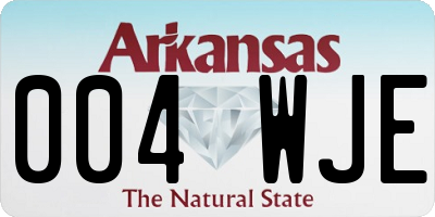 AR license plate 004WJE