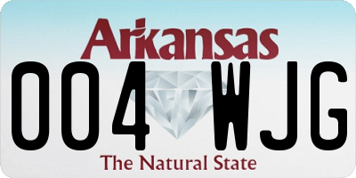 AR license plate 004WJG