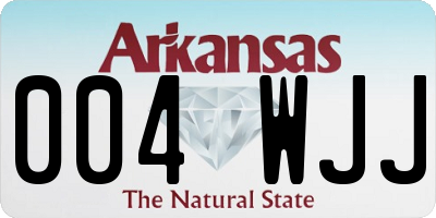 AR license plate 004WJJ
