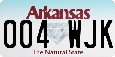 AR license plate 004WJK