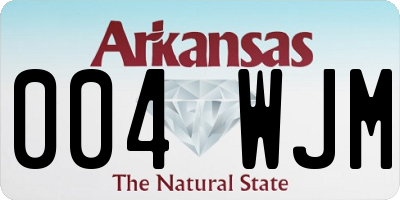 AR license plate 004WJM