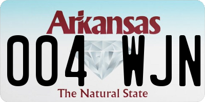 AR license plate 004WJN