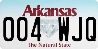 AR license plate 004WJQ