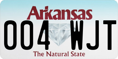 AR license plate 004WJT