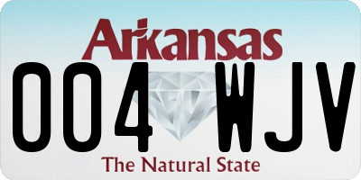AR license plate 004WJV