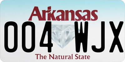 AR license plate 004WJX
