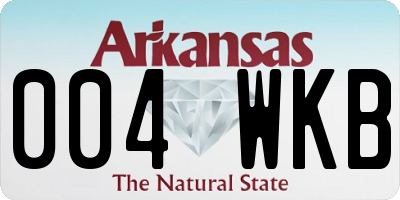 AR license plate 004WKB
