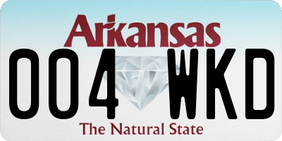 AR license plate 004WKD