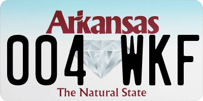 AR license plate 004WKF