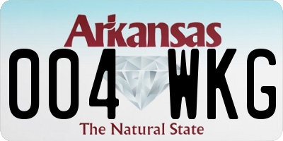 AR license plate 004WKG