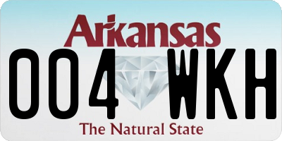 AR license plate 004WKH