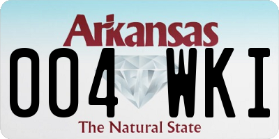 AR license plate 004WKI