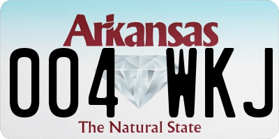 AR license plate 004WKJ