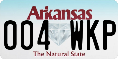AR license plate 004WKP