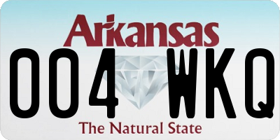 AR license plate 004WKQ