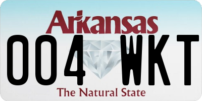 AR license plate 004WKT