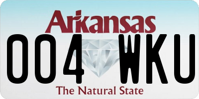 AR license plate 004WKU