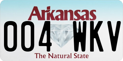 AR license plate 004WKV