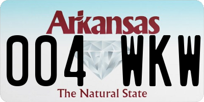 AR license plate 004WKW