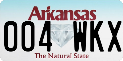 AR license plate 004WKX