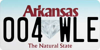 AR license plate 004WLE