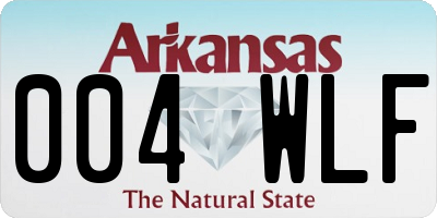 AR license plate 004WLF