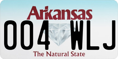 AR license plate 004WLJ