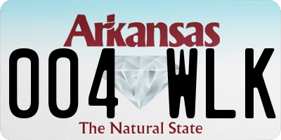 AR license plate 004WLK