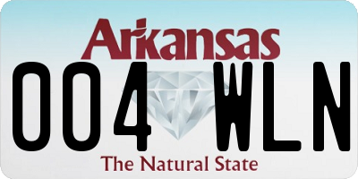 AR license plate 004WLN