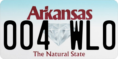 AR license plate 004WLO