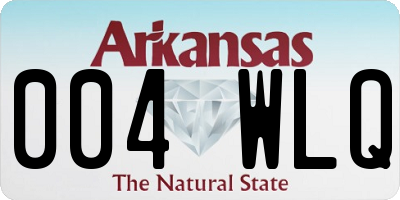 AR license plate 004WLQ