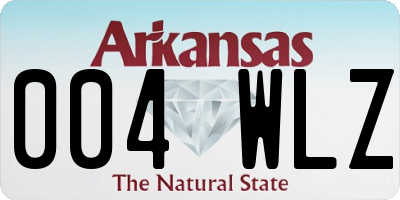 AR license plate 004WLZ