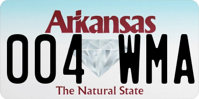 AR license plate 004WMA