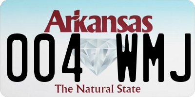 AR license plate 004WMJ